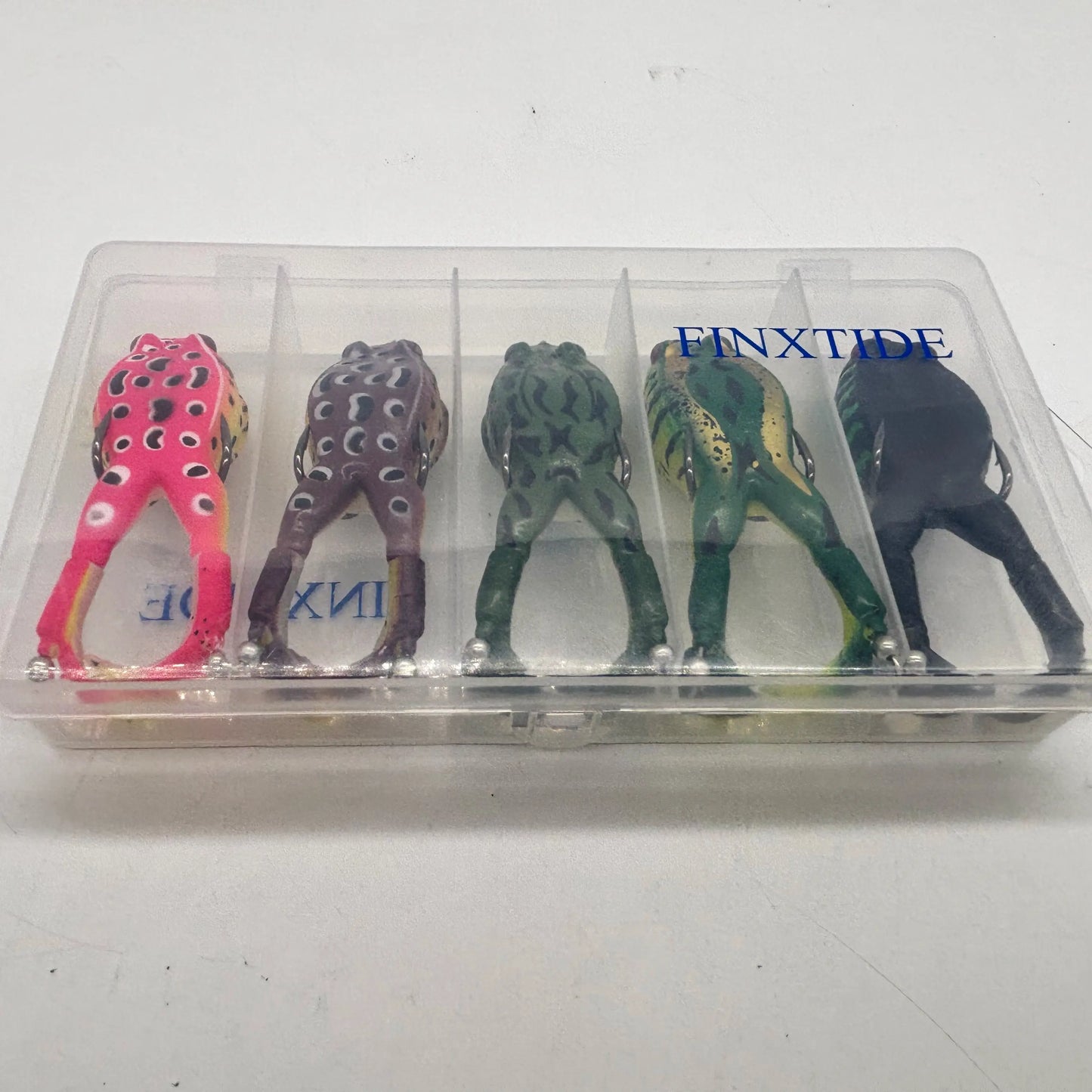 FINXTIDE 5PCS Frog Lures Baits 13.5g Topwater Wobblers Double Propeller Legs Silicone Treble Hook Fishing Tools for Saltwater Catfish Lures, HalloweenGifts, Fathersdaygift