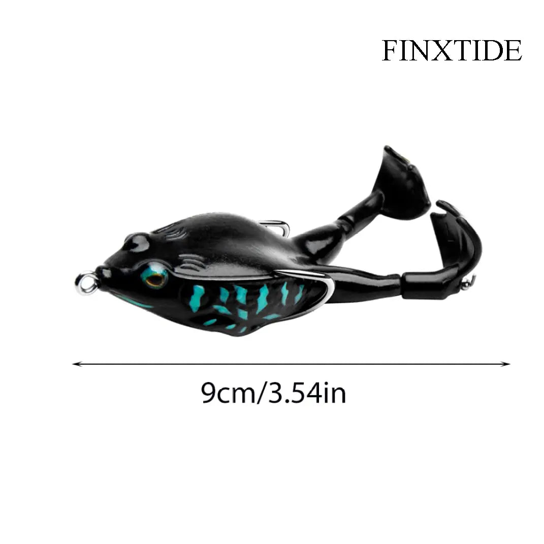 FINXTIDE 5PCS Frog Lures Baits 13.5g Topwater Wobblers Double Propeller Legs Silicone Treble Hook Fishing Tools for Saltwater Catfish Lures, HalloweenGifts,  Fathersdaygift